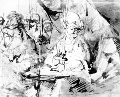 Pilate washing his hands, c.1665 by Rembrandt van Rijn